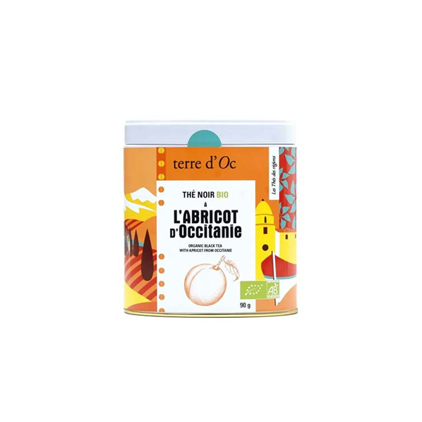 Ceai negru bio cu caise