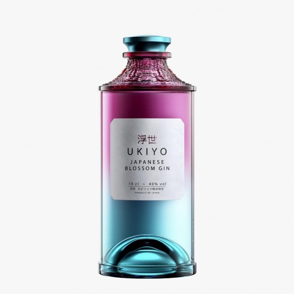 Ukiyo Japanese Blossom Gin 40%, 0.7L